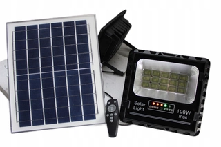 Uličná lampa - Pouličné svietidlo 100 W 15000 lm na batérie, solárne